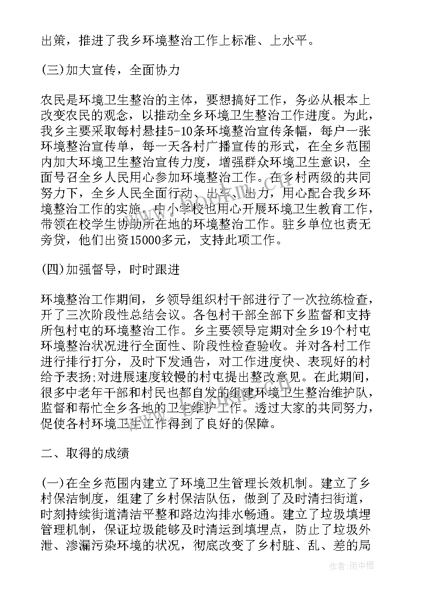 2023年卫生领域专项整治工作总结(实用8篇)