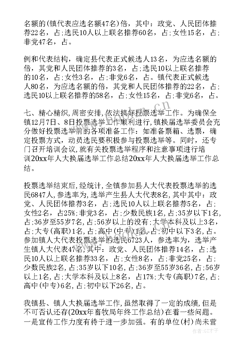 2023年年份选举工作总结报告(优质5篇)