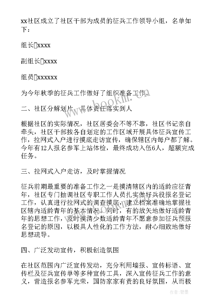 公安征兵政审工作总结(大全5篇)