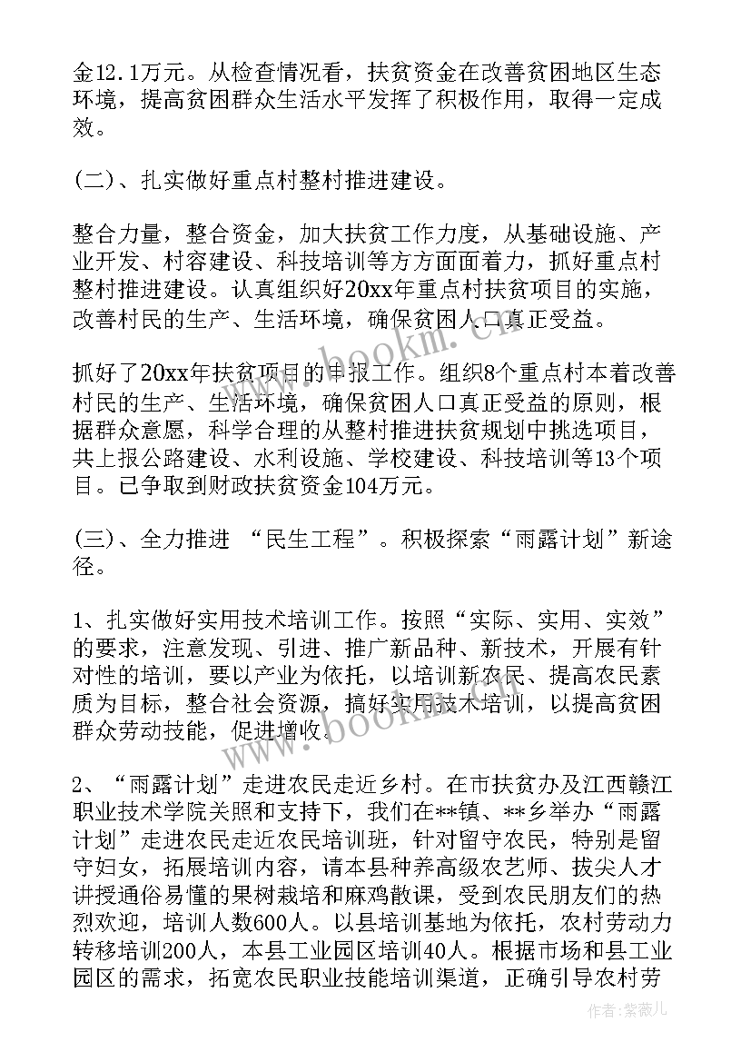 2023年扶贫领域年终工作总结汇报(大全5篇)