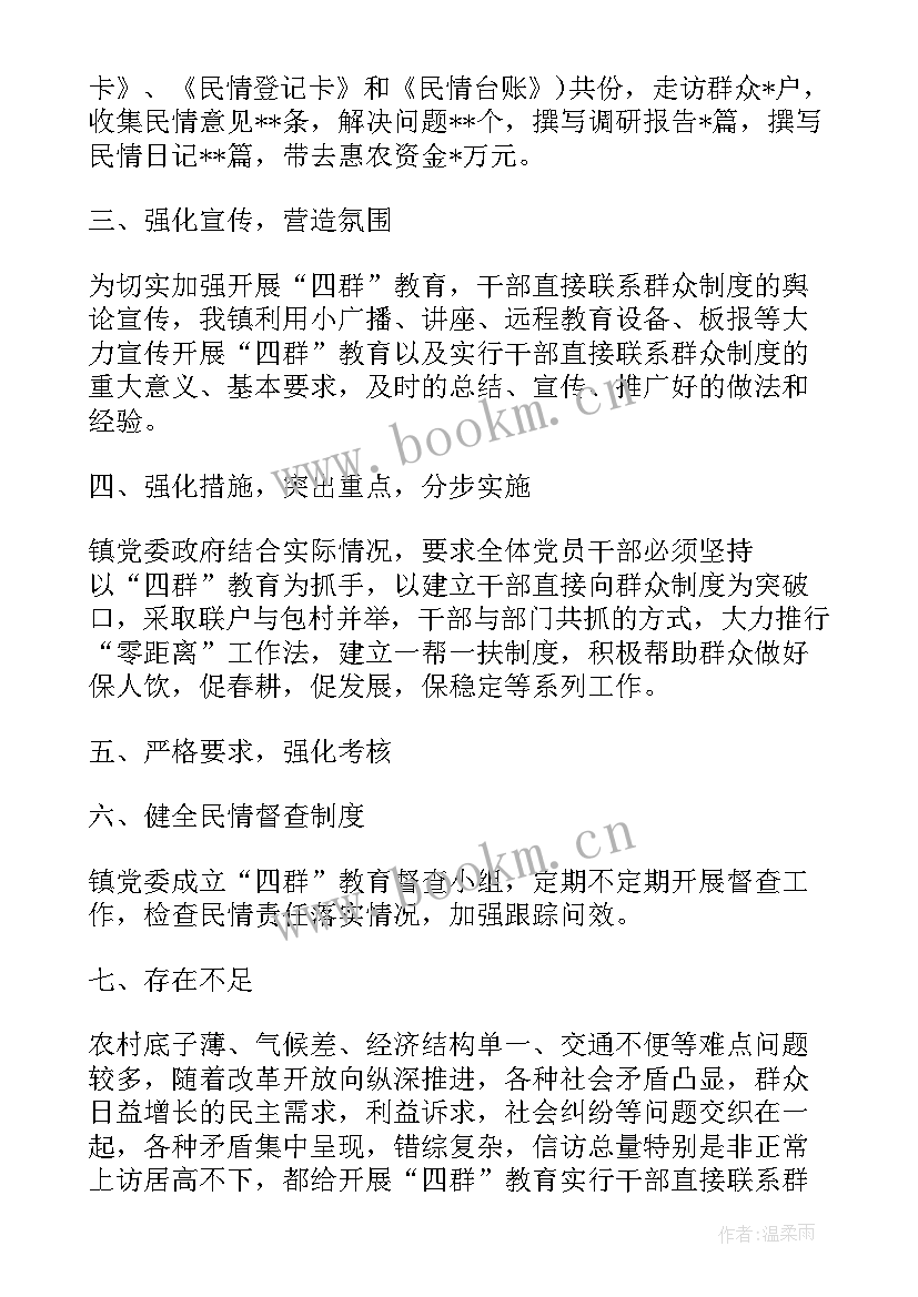 最新联系群众工作情况报告 党员干部直接联系群众制度工作总结(通用6篇)