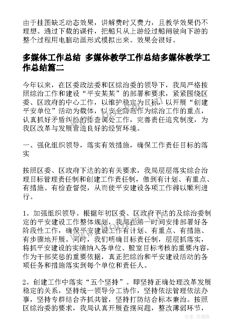 2023年多媒体工作总结 多媒体教学工作总结多媒体教学工作总结(优质8篇)