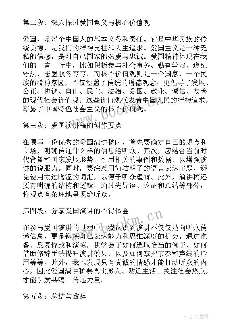 爱国演讲稿(通用8篇)