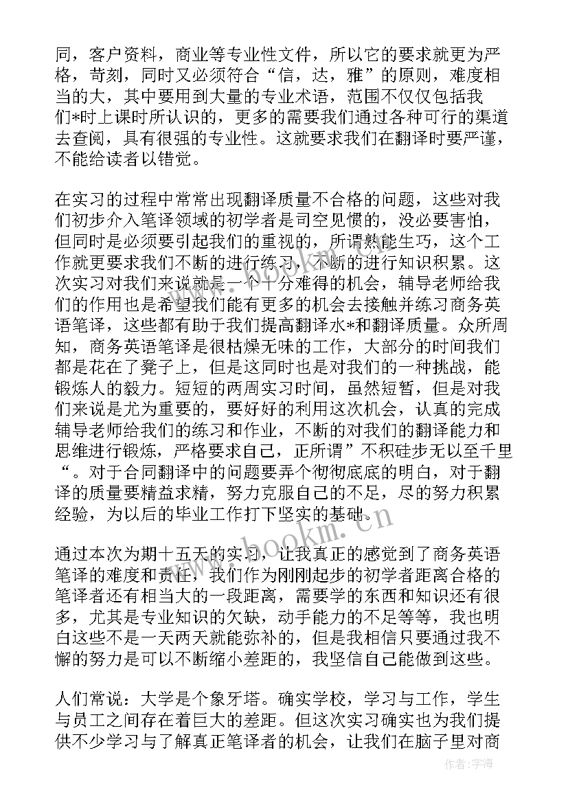 翻译人员年终总结报告 翻译工作总结(通用5篇)