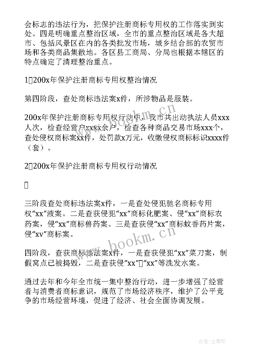 商标工作计划 商标权法(实用8篇)