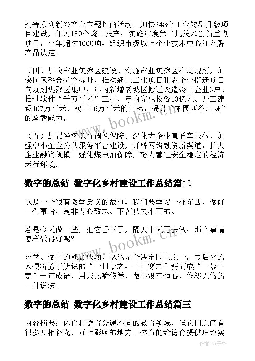 最新数字的总结 数字化乡村建设工作总结(通用7篇)