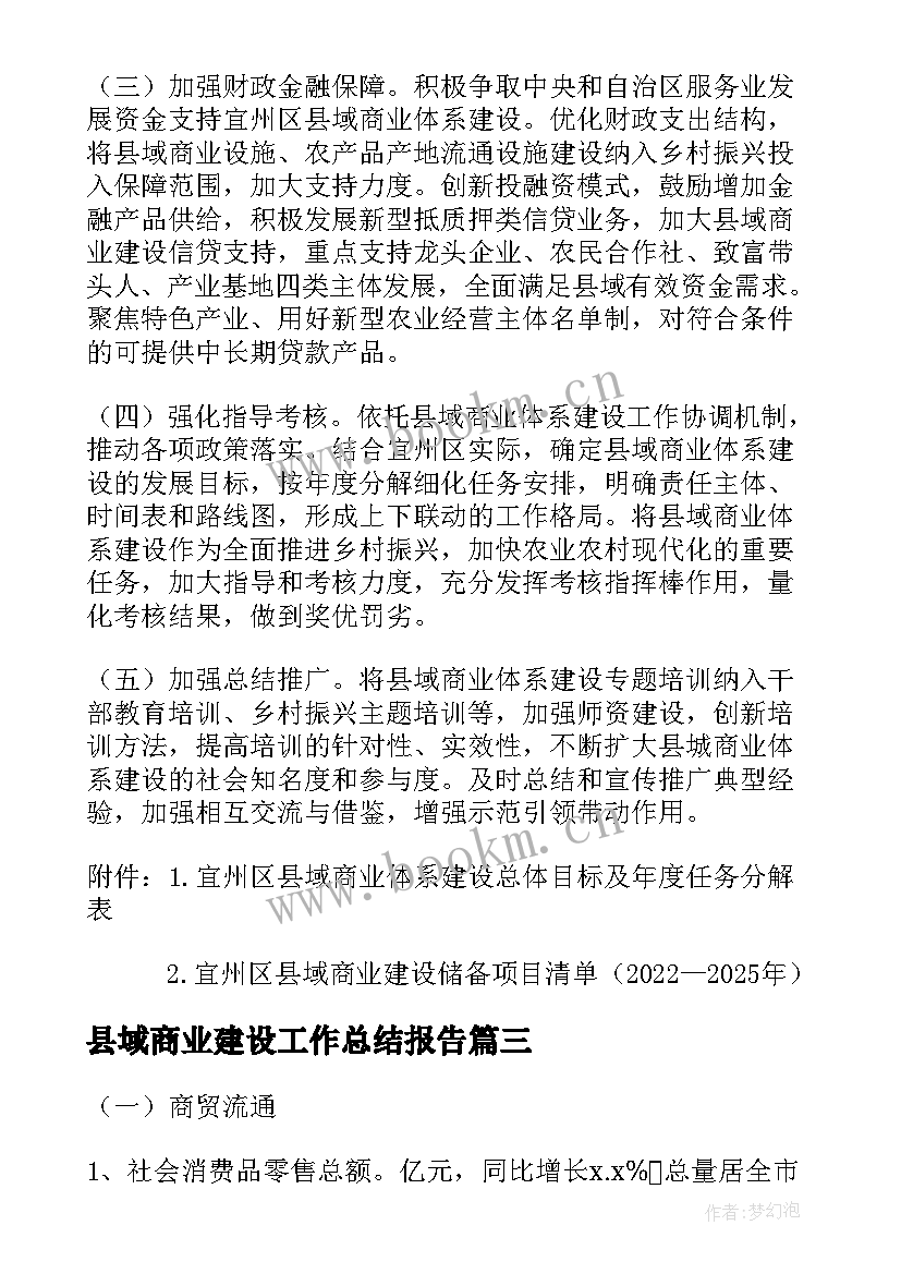 最新县域商业建设工作总结报告(精选5篇)