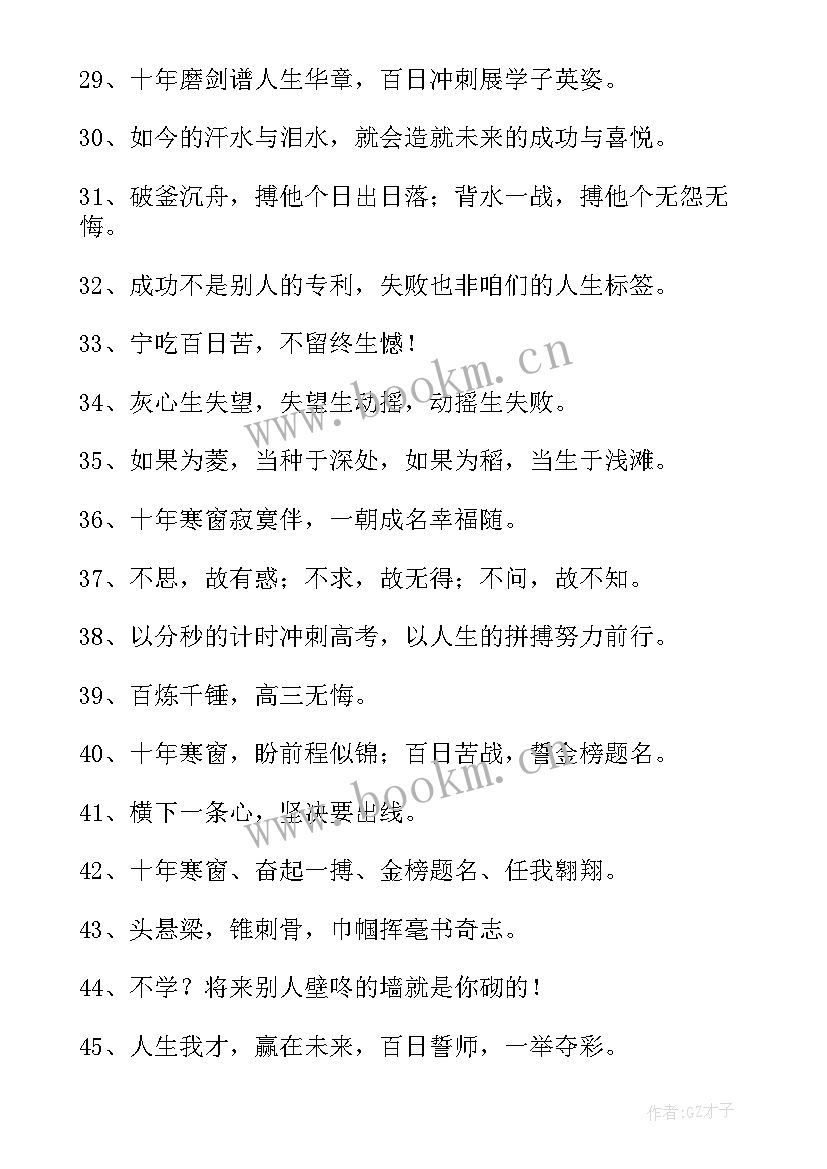 备考期间的思想汇报 高考备战口号(优质8篇)