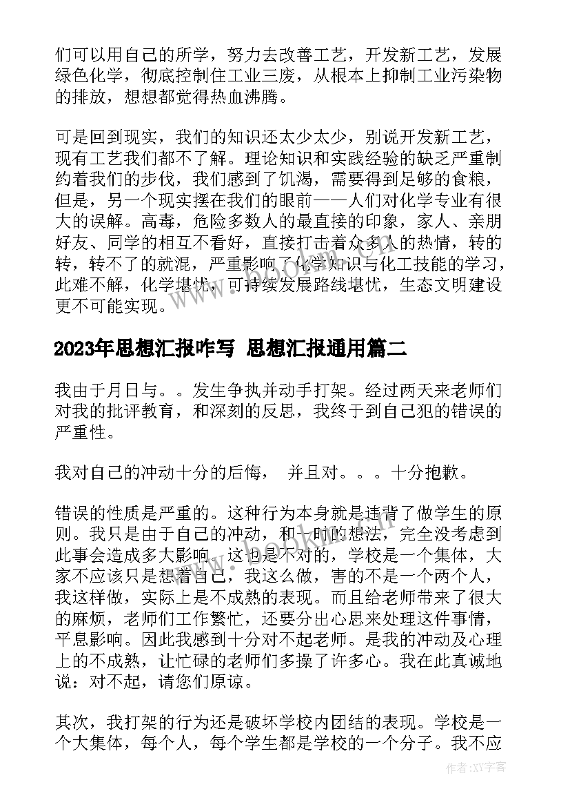 2023年思想汇报咋写 思想汇报(优质9篇)