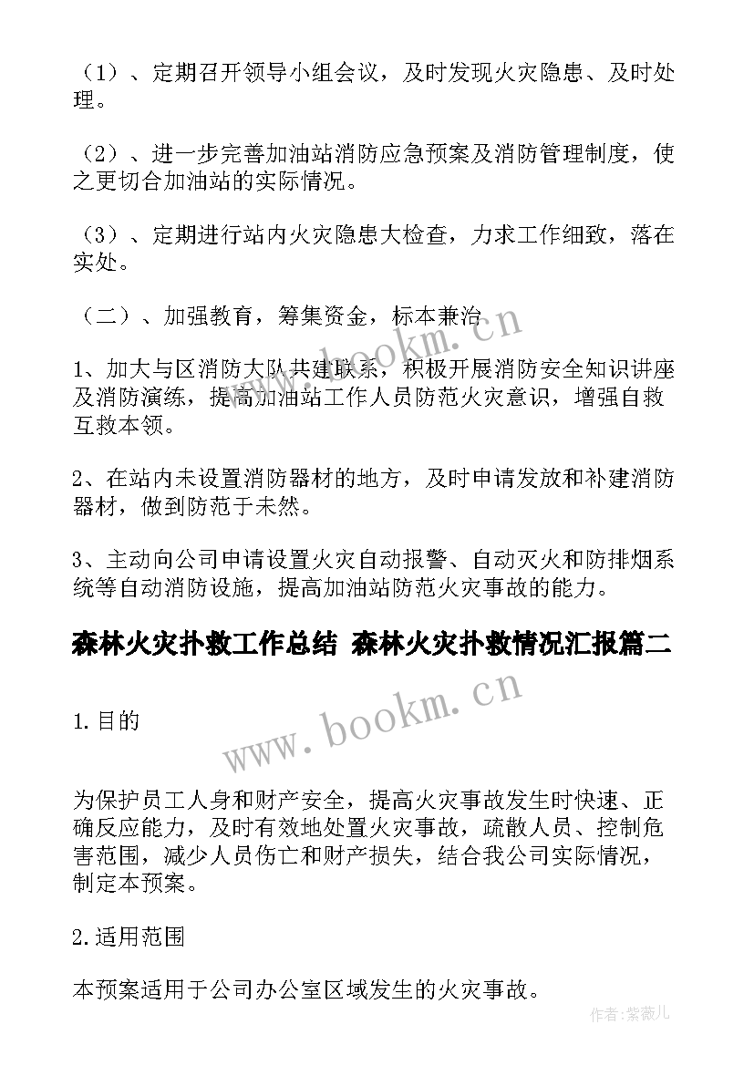 2023年森林火灾扑救工作总结 森林火灾扑救情况汇报(汇总10篇)