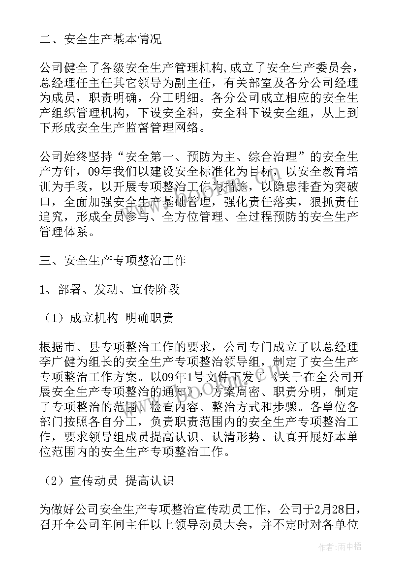 最新集中整治工作情况报告 专项整治工作总结(大全7篇)