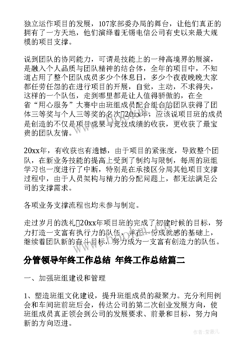 最新分管领导年终工作总结 年终工作总结(优秀9篇)