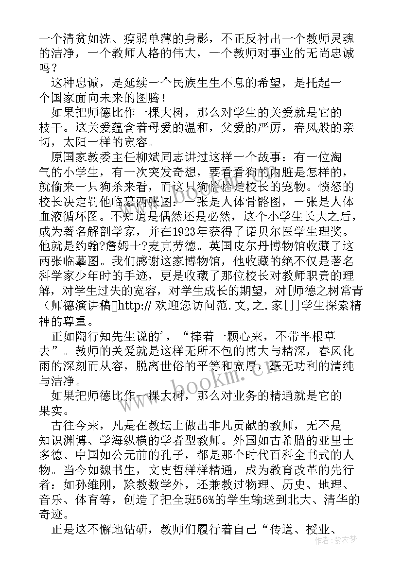 2023年师德演讲稿题目新颖(汇总7篇)