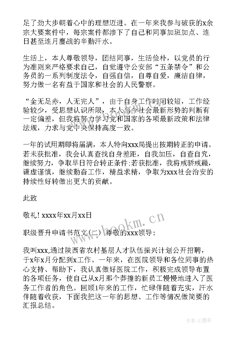 民警职级晋升工作总结(优质5篇)