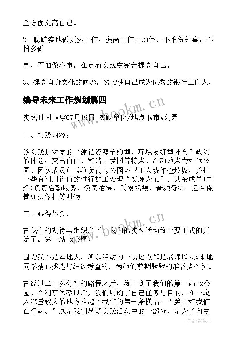 2023年编导未来工作规划(优秀5篇)