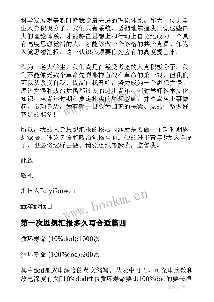 最新第一次思想汇报多久写合适(大全5篇)