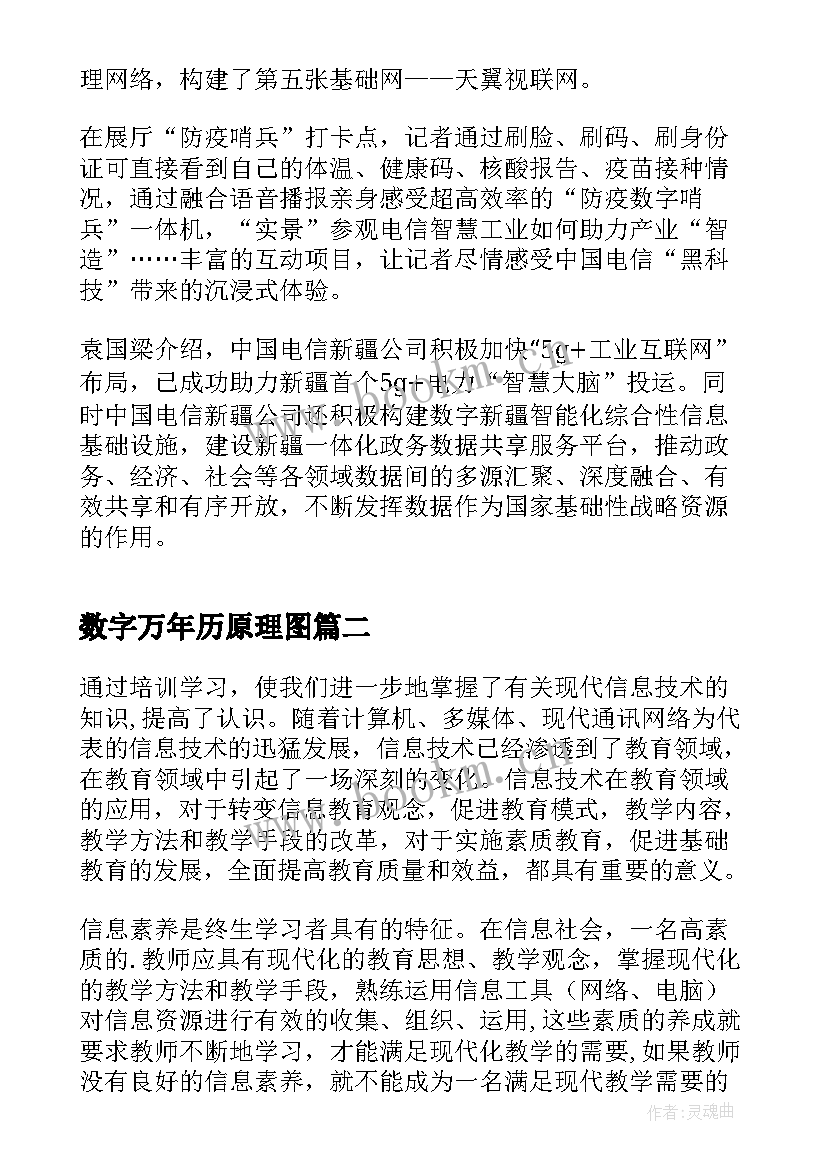 数字万年历原理图 数字生活心得体会(优质6篇)