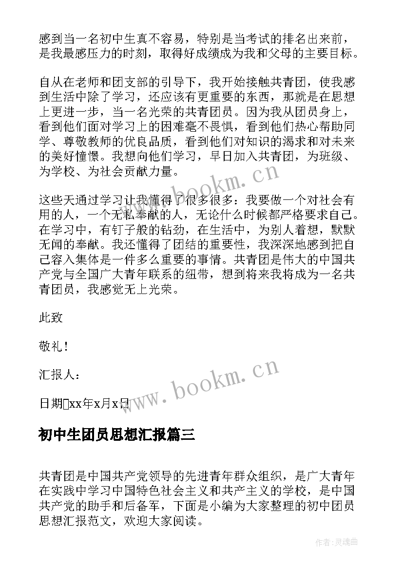 2023年初中生团员思想汇报(优质5篇)