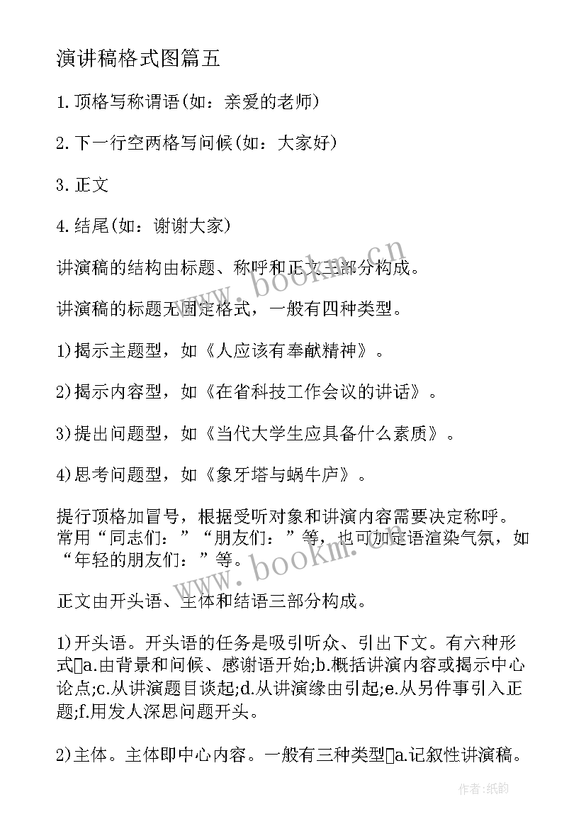 最新演讲稿格式图(实用10篇)