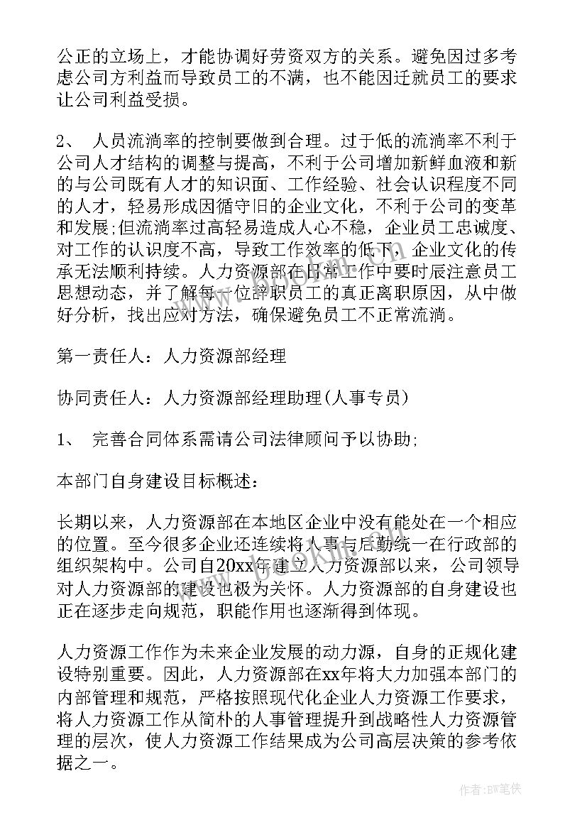 2023年人力年度工作计划 人力工作计划(汇总7篇)