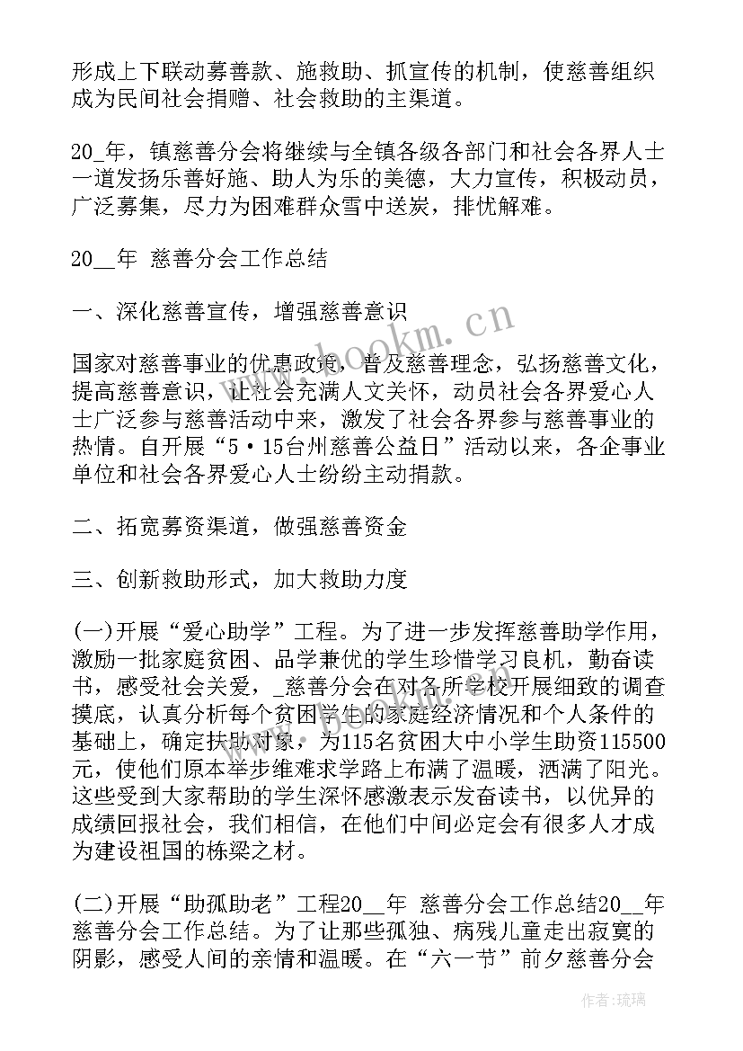 最新慈善工作总结发言稿 慈善半年工作总结(通用5篇)