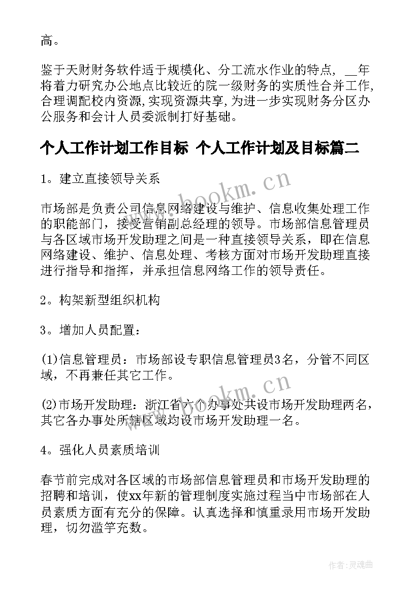 2023年个人工作计划工作目标 个人工作计划及目标(大全9篇)