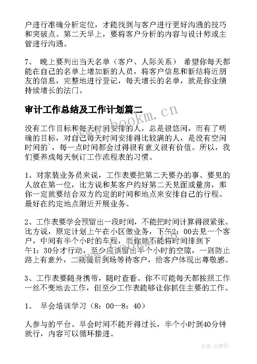 最新审计工作总结及工作计划(优秀5篇)