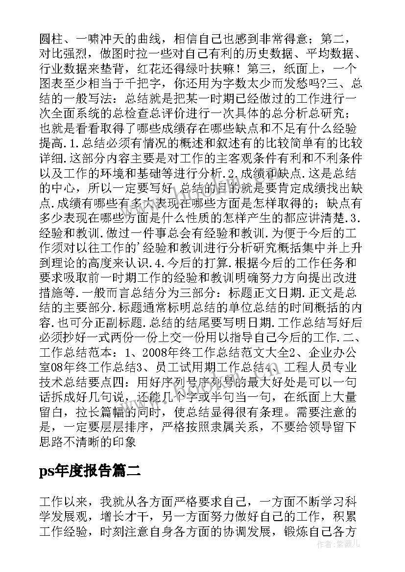 2023年ps年度报告(实用5篇)