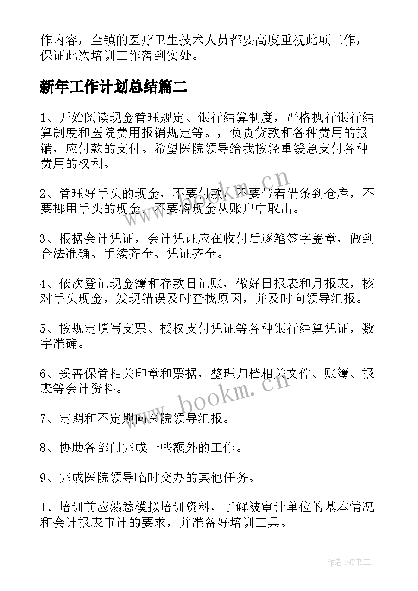 2023年新年工作计划总结(通用8篇)