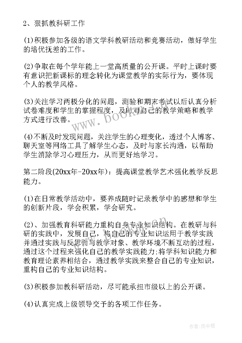 最新专业带头人培养计划和考核标准 专业个人工作计划(精选8篇)