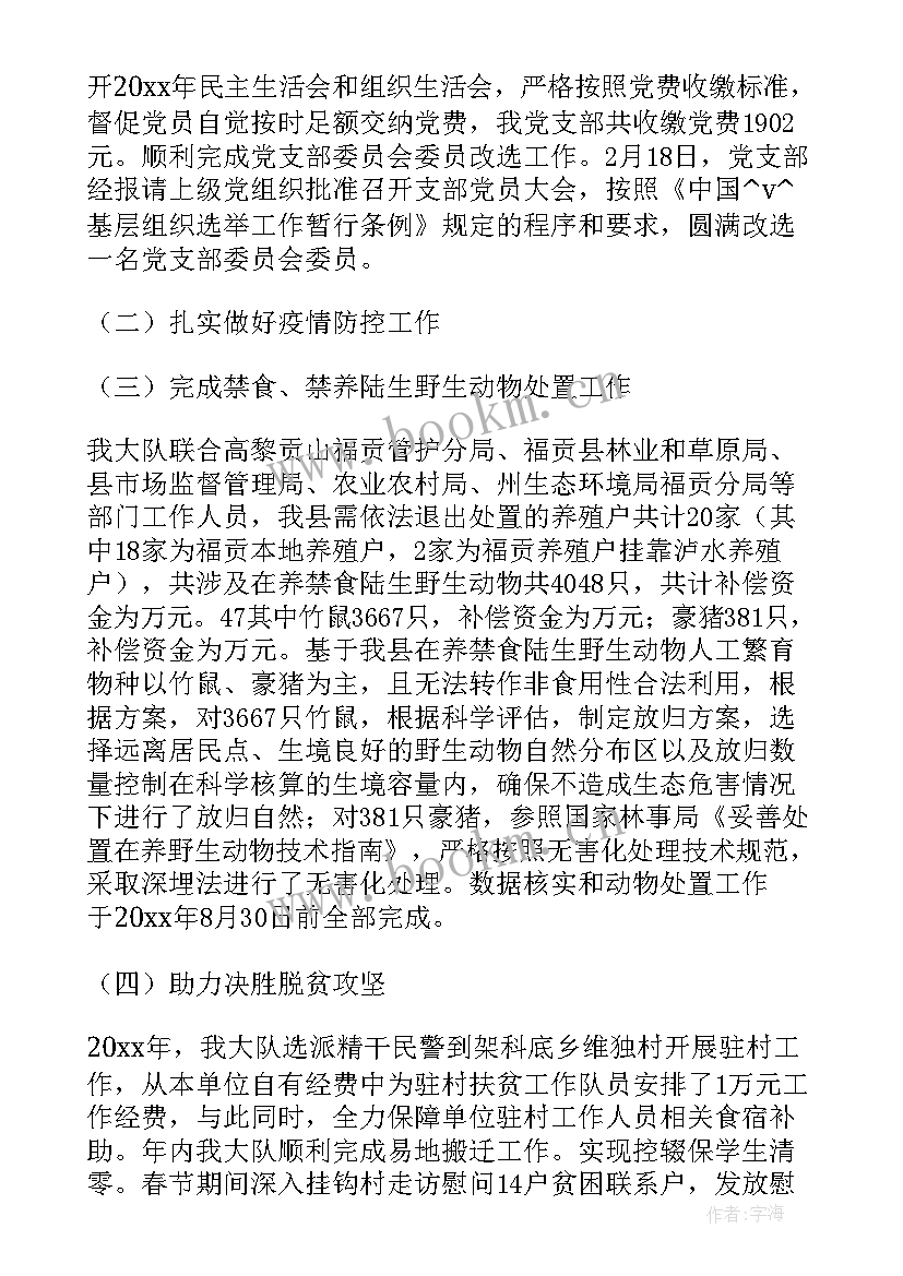 最新森林警察大队上半年工作总结(大全8篇)