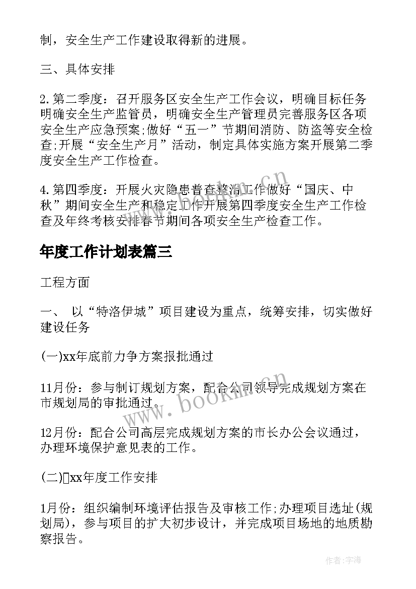 2023年年度工作计划表(实用6篇)