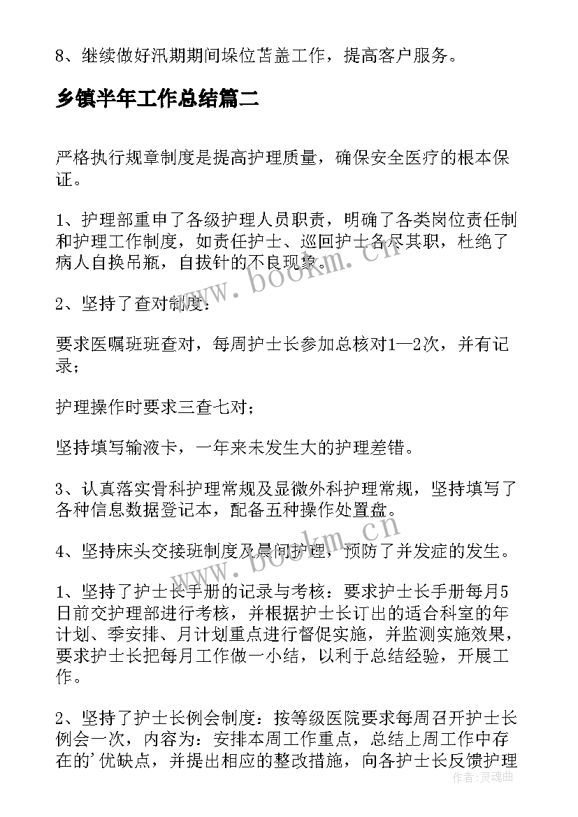 2023年乡镇半年工作总结(精选6篇)