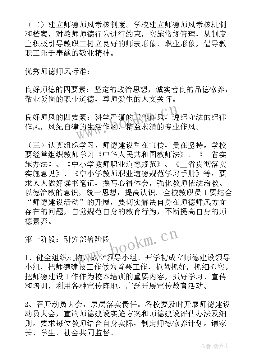 最新师德师风个人工作计划 师德师风工作计划(模板9篇)