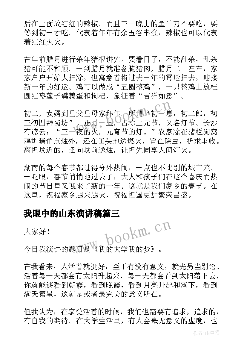 最新我眼中的山东演讲稿 我眼中的中国演讲稿(大全6篇)