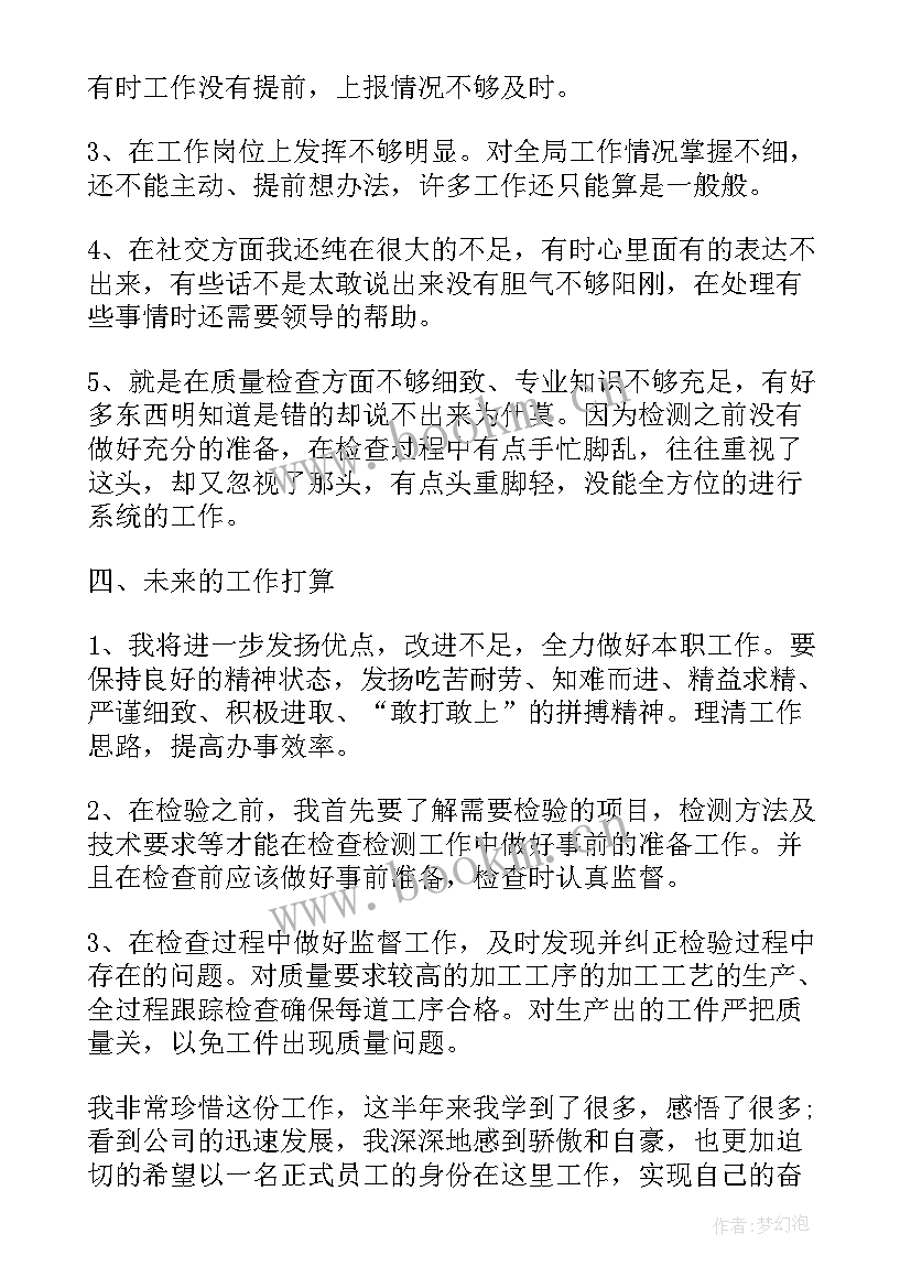 2023年检验工作个人总结(通用5篇)