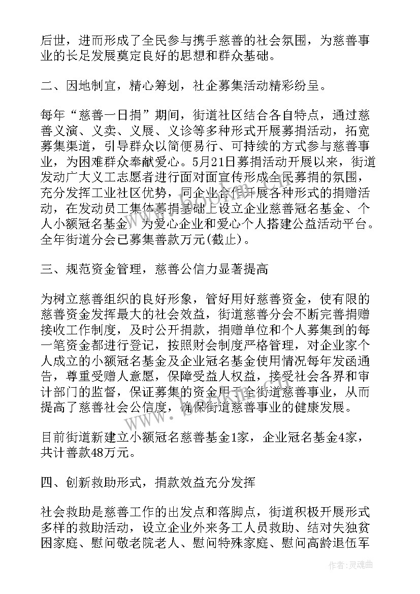 最新慈善救助工作总结 慈善总会抓募捐工作计划(实用5篇)