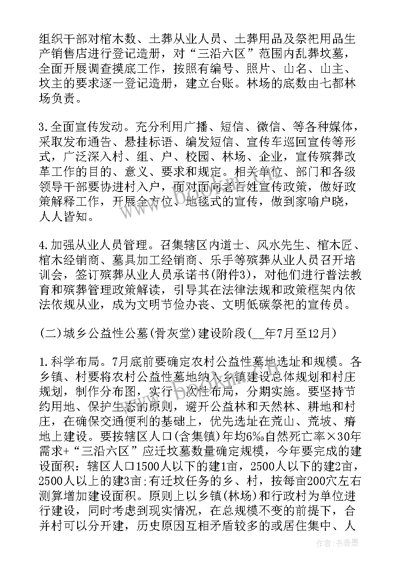 最新民政局殡葬服务绩效目标 企业殡葬改革工作计划(精选8篇)