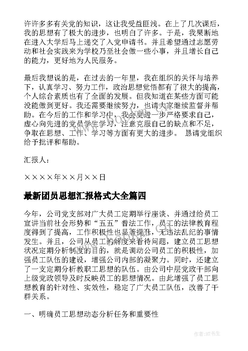 最新团员思想汇报格式(精选8篇)