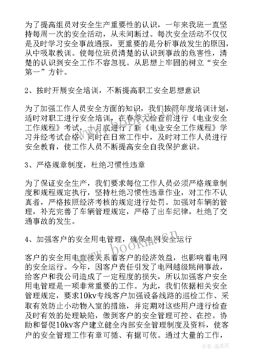 电力工作总结(汇总10篇)