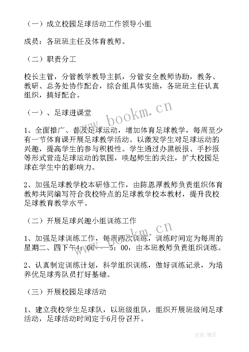 2023年足球校本课程总结 足球工作计划(模板5篇)