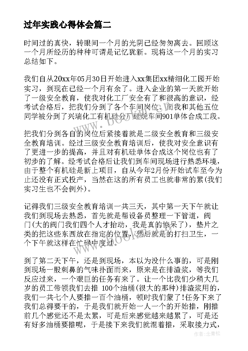 2023年过年实践心得体会(汇总5篇)