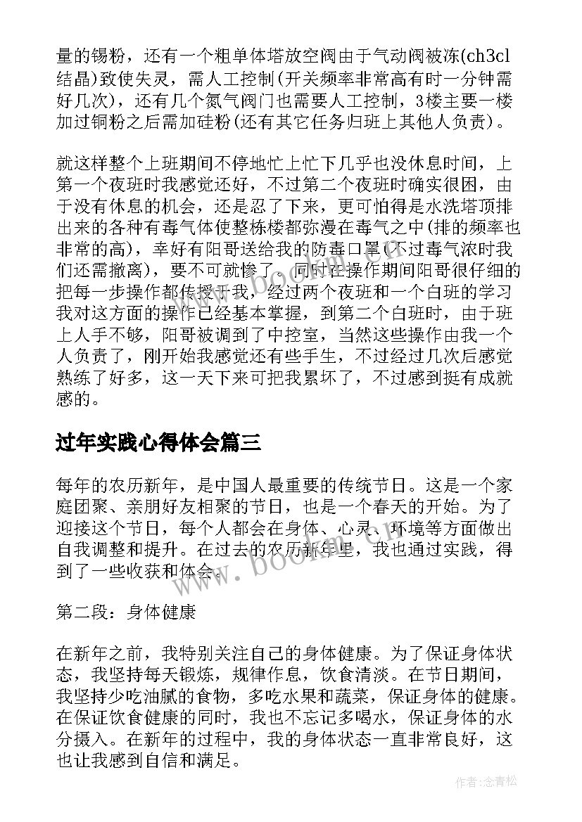 2023年过年实践心得体会(汇总5篇)