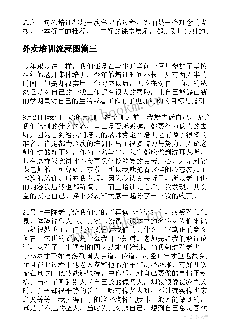 2023年外卖培训流程图 培训心得体会培训心得体会(模板8篇)