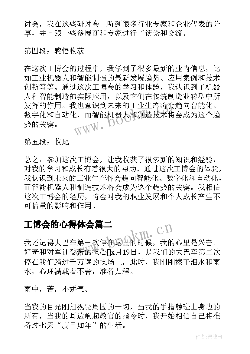 工博会的心得体会(通用7篇)