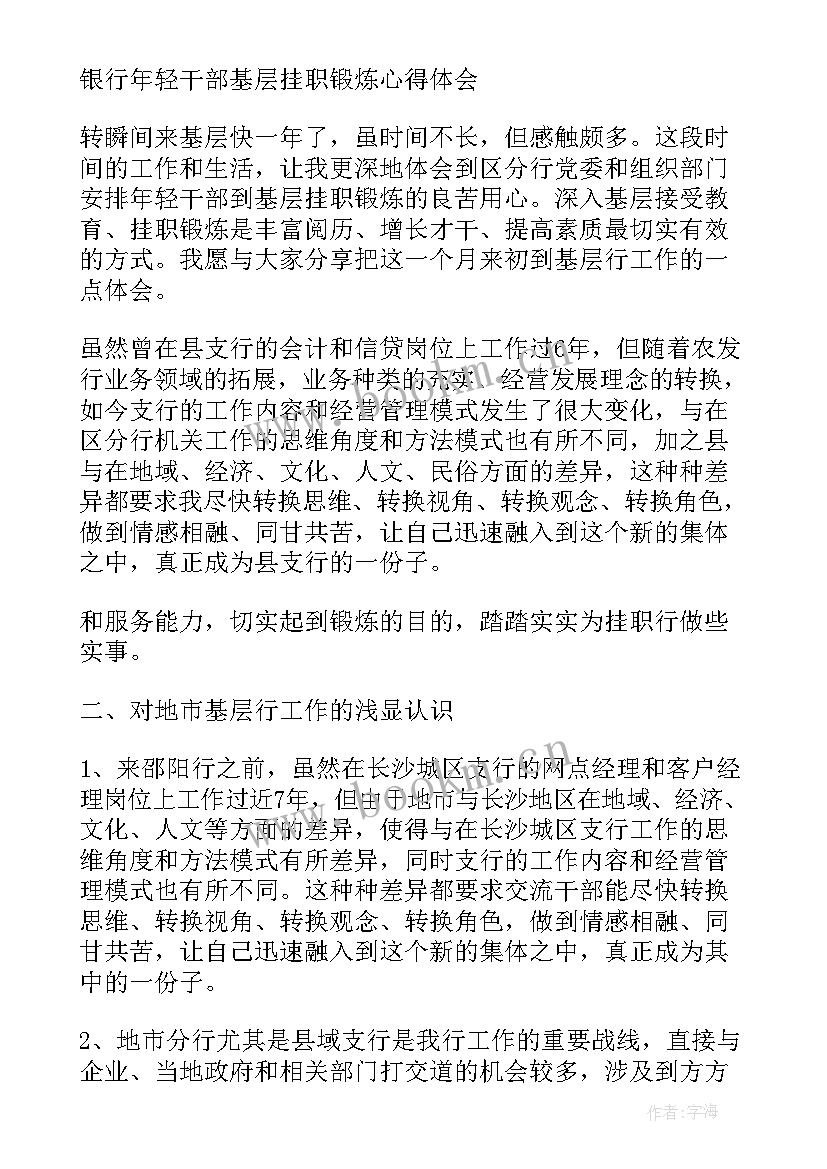 挂职锻炼心得体会(通用5篇)