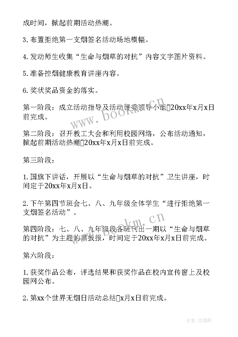 无烟班会心得体会 世界无烟日班会教案(模板5篇)