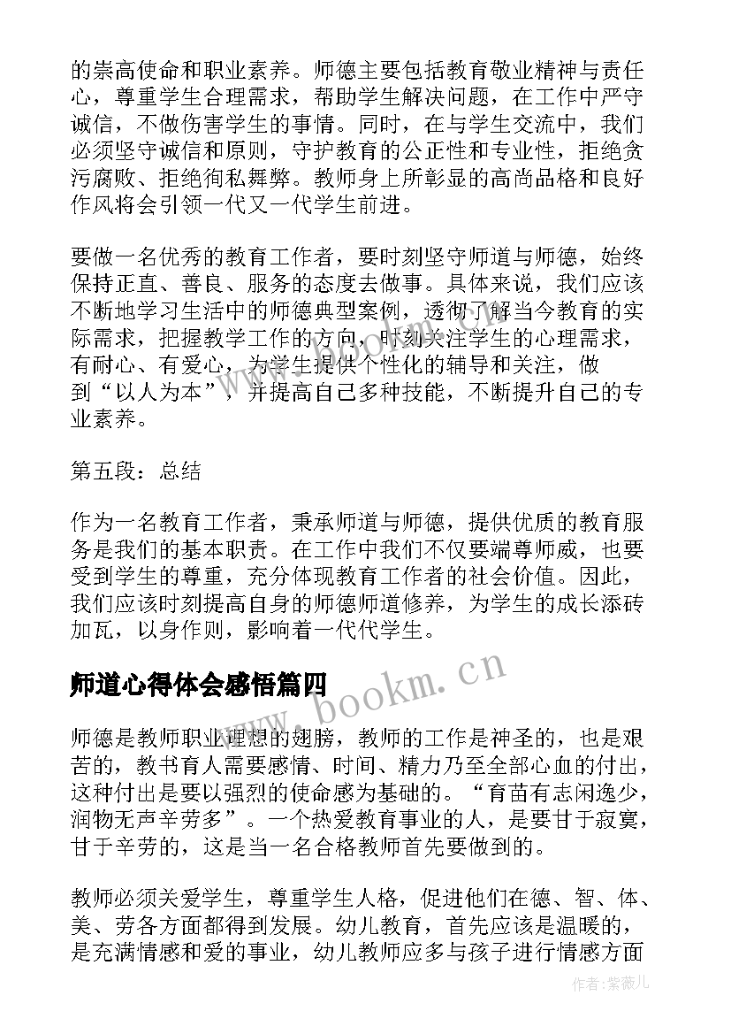 2023年师道心得体会感悟(精选7篇)