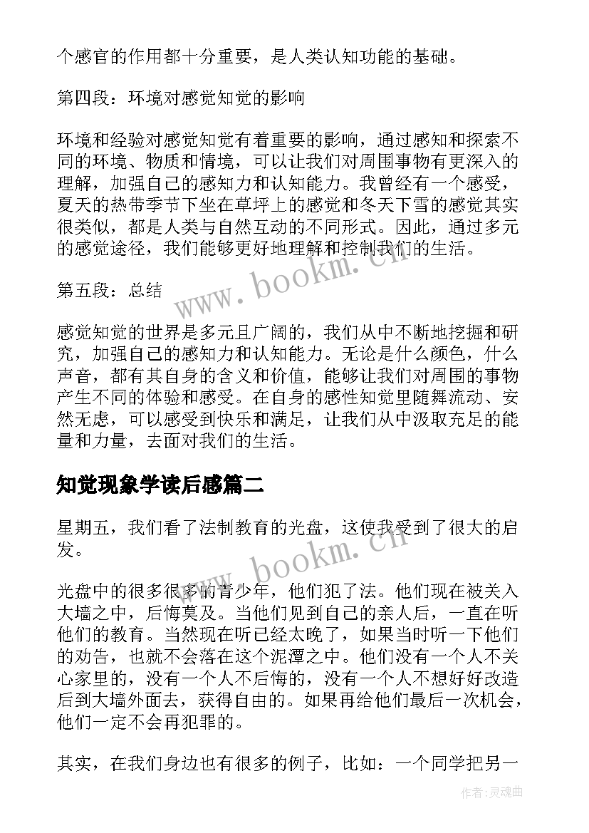 最新知觉现象学读后感(模板8篇)