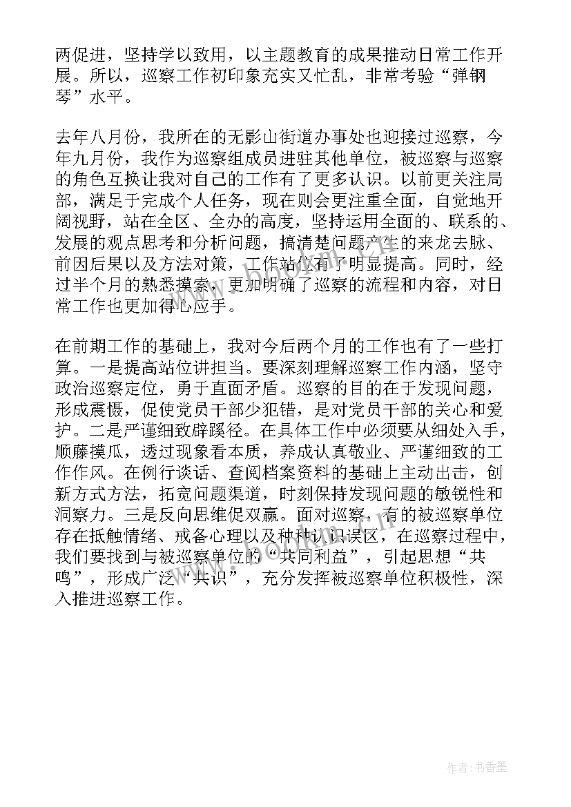 市委巡察工作心得体会 巡察工作个人心得体会(优质5篇)